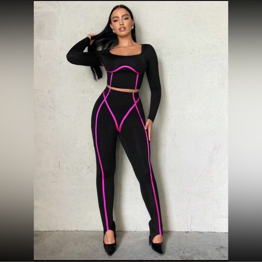 SXY Crop Tee & Split Hem Leggings NWT